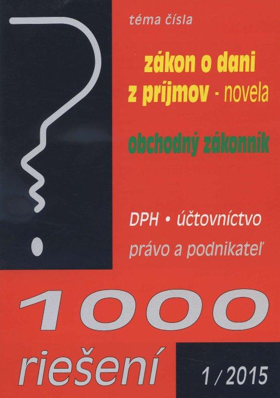 Kniha: 1000 riešení 1/2015autor neuvedený