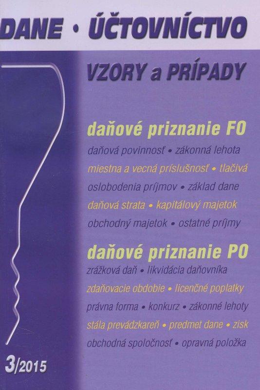 Kniha: Dane, účtovníctvo 3/2015autor neuvedený