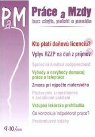 Kniha: PaM 9-10/2015: Práce a mzdyautor neuvedený