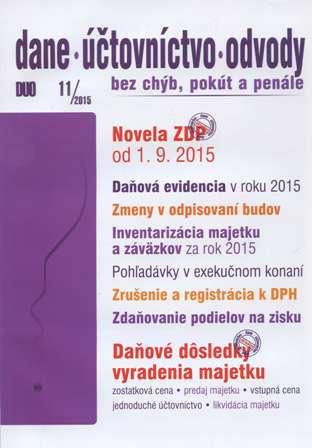 Kniha: DUO 11/2015: Dane, účtovníctvo, odvodyautor neuvedený