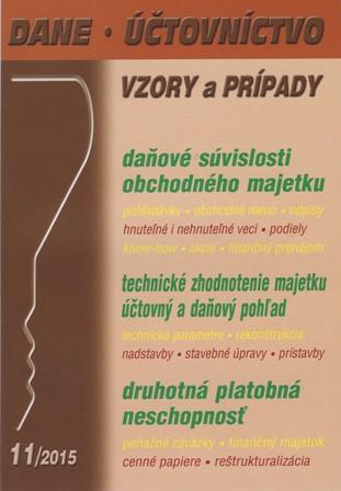 Kniha: Dane, účtovníctvo 11/2015autor neuvedený