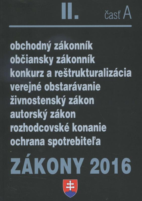 Kniha: Zákony 2016/II časť Aautor neuvedený