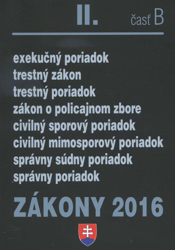 Kniha: Zákony 2016/II časť Bautor neuvedený