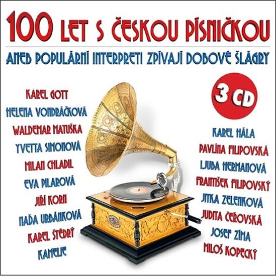 Kniha: 100 let s českou písničkou aneb populární interpreti zprívají dobové šlágry - 3CD - Various