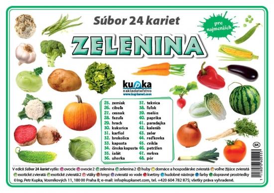 Kniha: Súbor 24 kariet  - zelenina - Kupka Petr