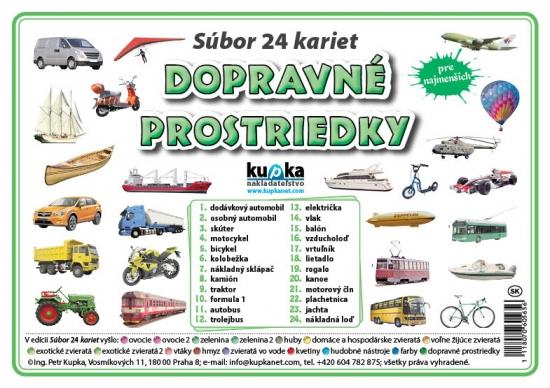 Kniha: Súbor 24 kariet - dopravné prostriedky - Kupka Petr