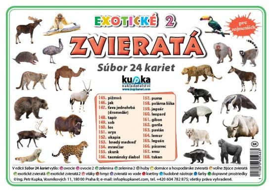 Kniha: Súbor 24 kariet - zvieratá (exotické 2) - Kupka Petr