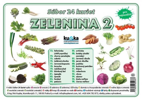 Kniha: Súbor 24 kariet - zelenina 2 - Kupka Petr
