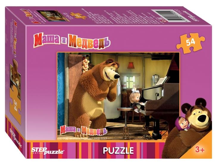 Kniha: Puzzle mini 54 Máša a Medvěd - Hra na klavírautor neuvedený
