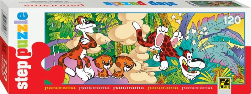 Kniha: Puzzle 120 Panorama: Pohádky - Leopardíciautor neuvedený