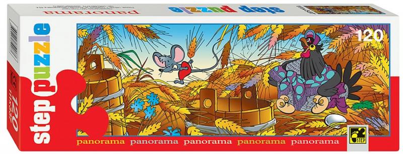 Kniha: Puzzle 120 Panorama Pohádky - Slípka a myškaautor neuvedený