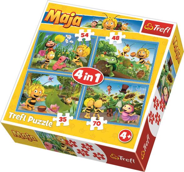 Kniha: Puzzle Včelka Mája 4v1 (35,48,54,70 dílků)autor neuvedený