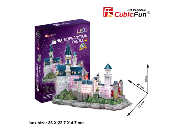 Kniha: Puzzle 3D Zámek Neuschwanstein / led - 128 dílkůautor neuvedený