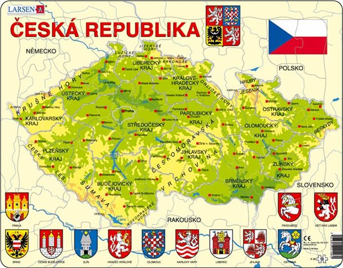 Kniha: Puzzle MAXI - Mapa ČESKÁ REPUBLIKA/56 dílkůautor neuvedený