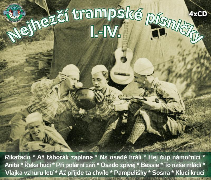 Kniha: Nejhezčí trampské písničky  I.-IV. - kolekce 4 CD - Kolektív autorov