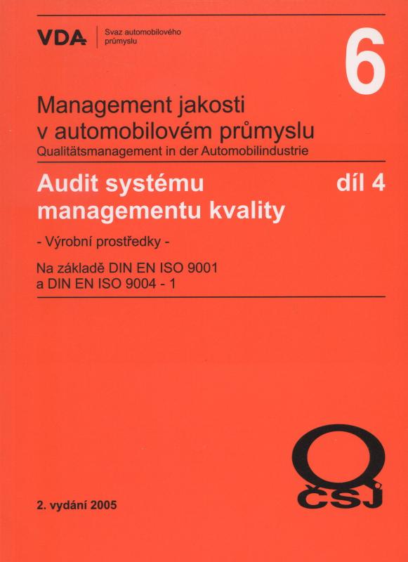 Kniha: Management jakosti v automobilovém průmyslu VDA 6.4autor neuvedený