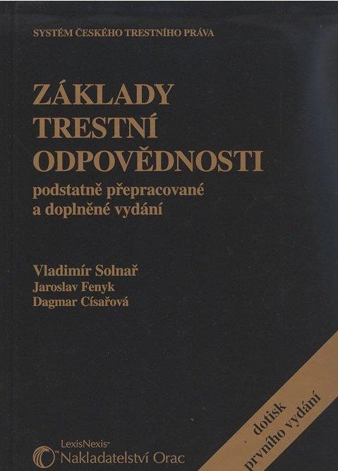 Kniha: Základy trestní odpovědnosti - Vladimír Solnař