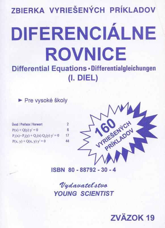 Kniha: Diferenciálne rovnice I. diel - Marián Olejár