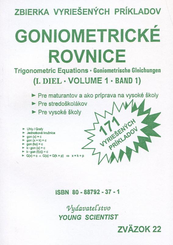 Kniha: Goniometrické rovnice I. diel - Marián Olejár