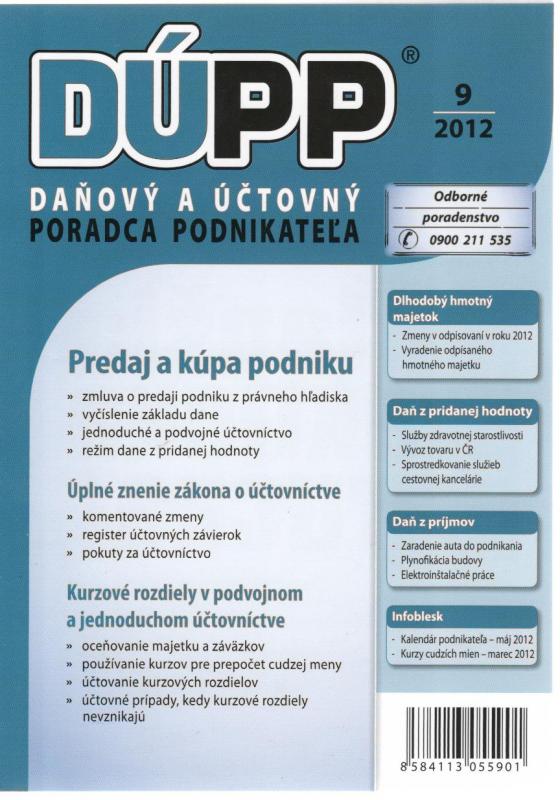 Kniha: DUPP 9/2012 Predaj a kúpa podnikuautor neuvedený