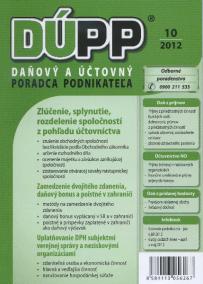 DUPP 10/2012 Zlúčenie, splynutie, rozdelenie spoločností z pohľadu účtovníctva
