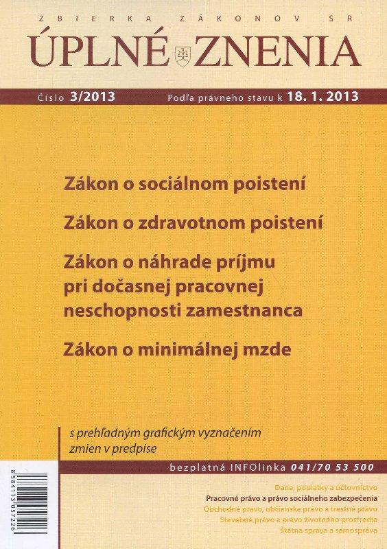 Kniha: UZZ 3/2013 Zákon o sociálnom poisteníautor neuvedený