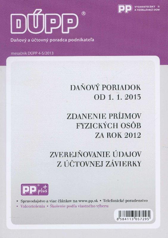 Kniha: DUPP 4-5/2013 Daňový poriadok od 1.1. 2013autor neuvedený