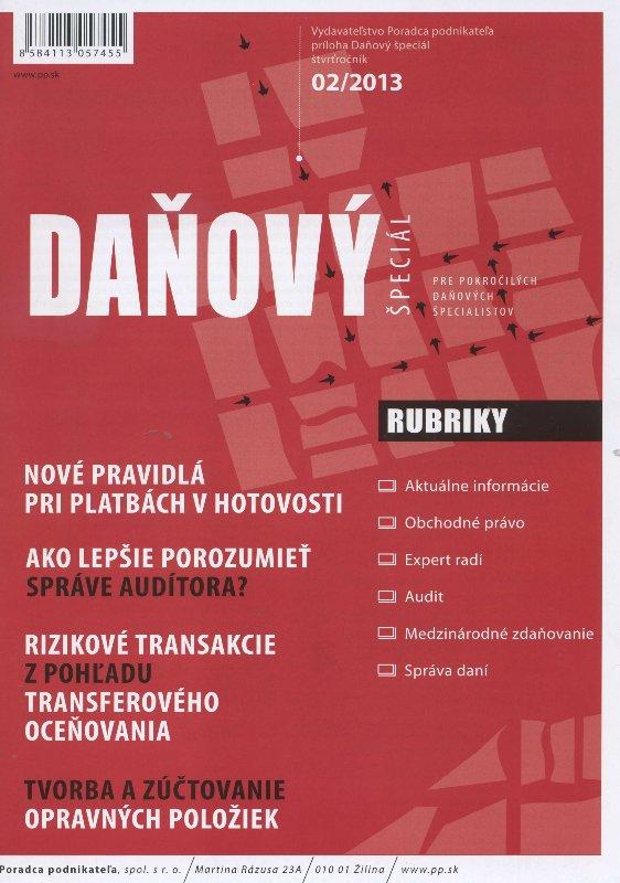 Kniha: Daňový špeciál 2/2013autor neuvedený
