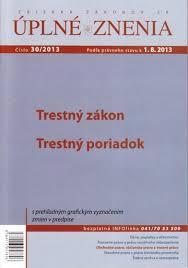 Kniha: UZZ 30/2013 Tresný zákon, Trestný poriadokautor neuvedený