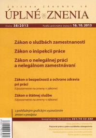 UZZ 38/2013 Zákon o službách zamestnanosti