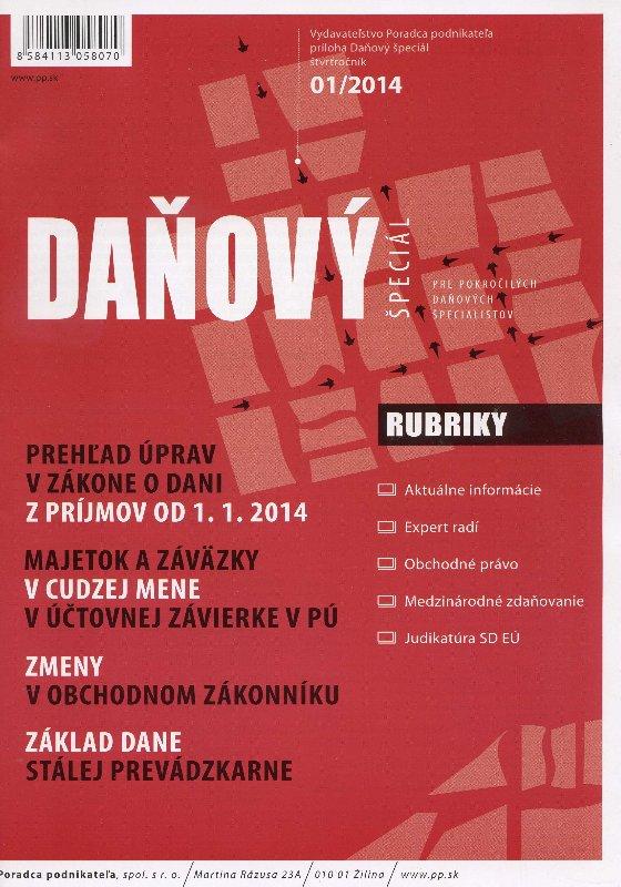 Kniha: Daňový špeciál 1/2014autor neuvedený