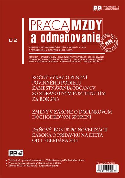 Kniha: Práca, mzdy a odmeňovanie 2/2014autor neuvedený