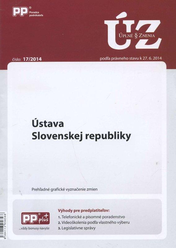 Kniha: ÚZZ 17/2014  Ústava Slovenskej republikyautor neuvedený
