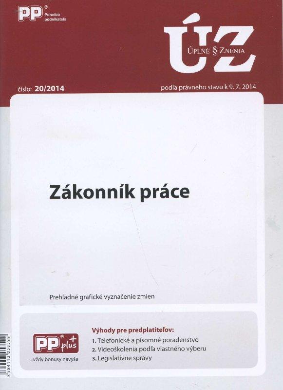 Kniha: UZZ 20/2014 Zákonník práceautor neuvedený