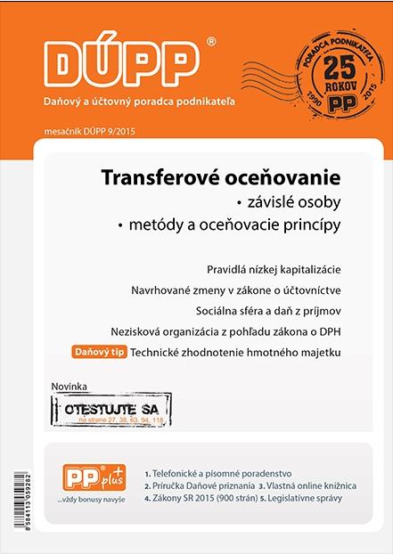 Kniha: DUPP 9/2015 Transferové oceňovanieautor neuvedený