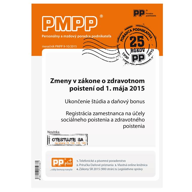 Kniha: PMPP 9-10/2015 Zmeny v zákone o zdravotnom poistení od 1.mája 2015autor neuvedený