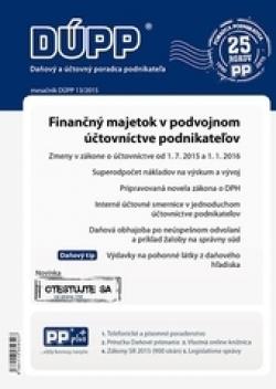 Kniha: DUPP 13/2015 Finančný majetok v podvojnom účtovníctve podnikateľovautor neuvedený