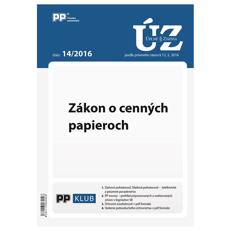 Kniha: Úplne znenia zákonov 14-2016autor neuvedený