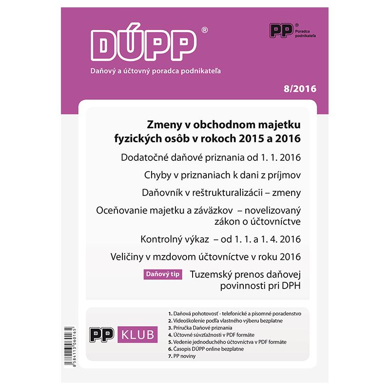 Kniha: Daňový a účtovný poradca podnikateľa 8-2016autor neuvedený