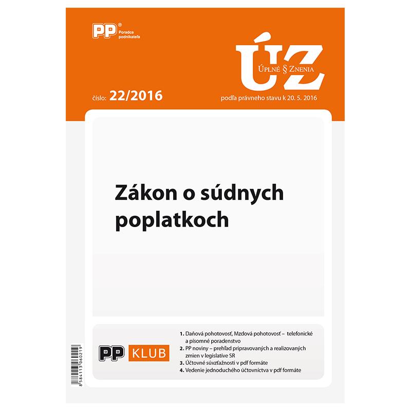 Kniha: Úplne znenia zákonov 22-2016autor neuvedený