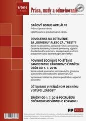 Kniha: Práca, mzdy a odmeňovanie 6-2016autor neuvedený