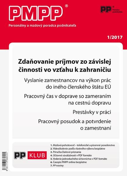 Kniha: PMPP 1/2017 Zdaňovanie príjmov zo závislej činnosti vo vzťahu k zahraničiuautor neuvedený