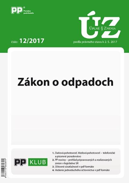 Kniha: UZZ 12/2017 Zákon o odpadochautor neuvedený
