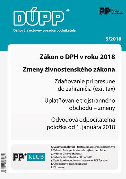 Kniha: DUPP 5/2018 Zákon o DPH v roku 2018. Zmeny živnostenského zákonaautor neuvedený