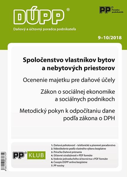 Kniha: DUPP 9-10/2018 Spoločenstvo vlastníkov bytov a nebytových priestorovautor neuvedený