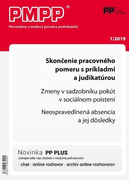 Kniha: PMPP 1/2019 Skončenie pracovného pomeru s príkladmi a judikatúrouautor neuvedený