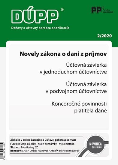 Kniha: DUPP 2/2020 Novely zákona o dani z príjmovautor neuvedený
