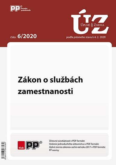 Kniha: UZZ 6/2020 Zákon o službách zamestnanostiautor neuvedený