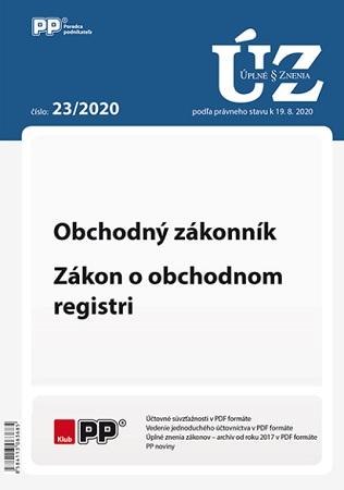 Kniha: UZZ 23/2020 Obchodný zákonník, Zákon o obchodnom registriautor neuvedený