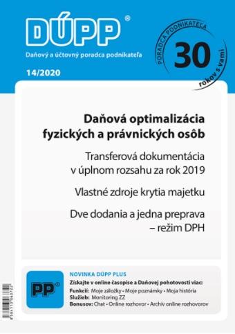 Kniha: DUPP 14/2020 Daňováautor neuvedený